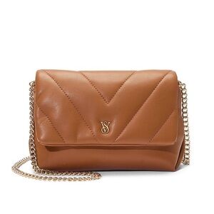 Victoria's Secret Tan Quilted Chain Mini Shoulder Bag